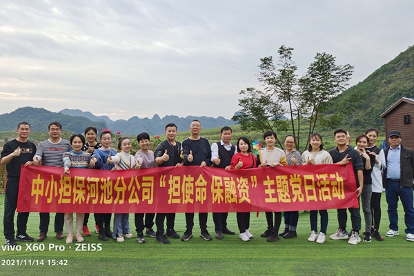 中小擔(dān)保河池分公司黨支部開展“擔(dān)使命 保融資”主題黨日活動